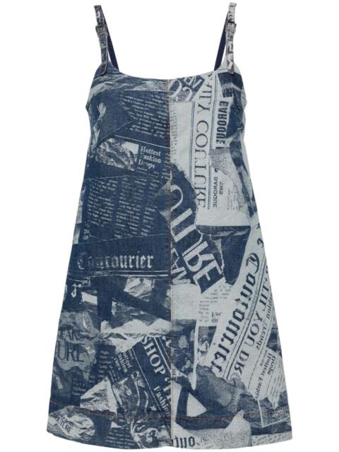 VERSACE JEANS COUTURE Magazine denim minidress