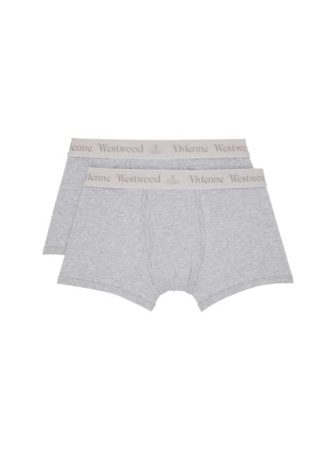 Vivienne Westwood Two-Pack Gray Cotton Boxer Briefs