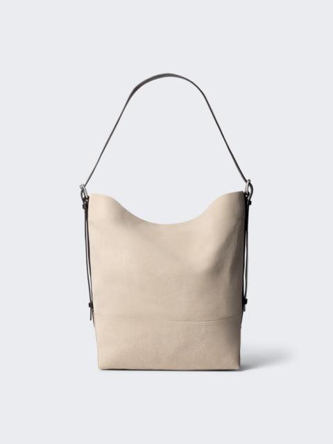 Lemaire Cotton Canvas Belted Tote Bag Dark Linen