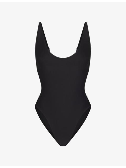 SKIMS Signature Swim Scoop-Neck Swimsuit