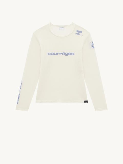 courrèges MESH LS SHELL T-SHIRT