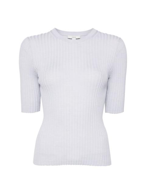 Vince snap elbow-sleeve top