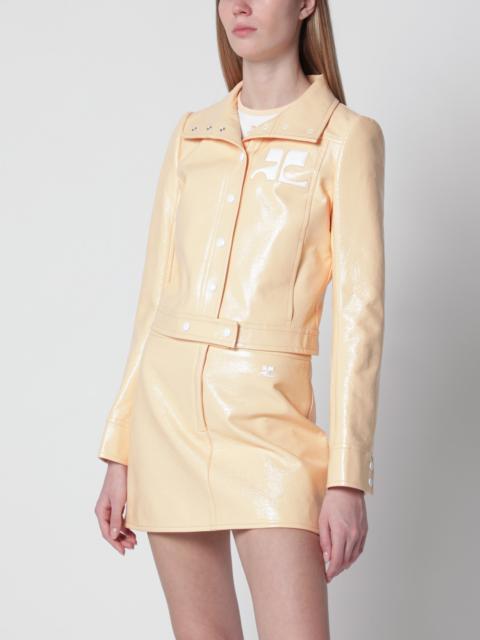 courrèges Reedition high-neck vinyl jacket in orange