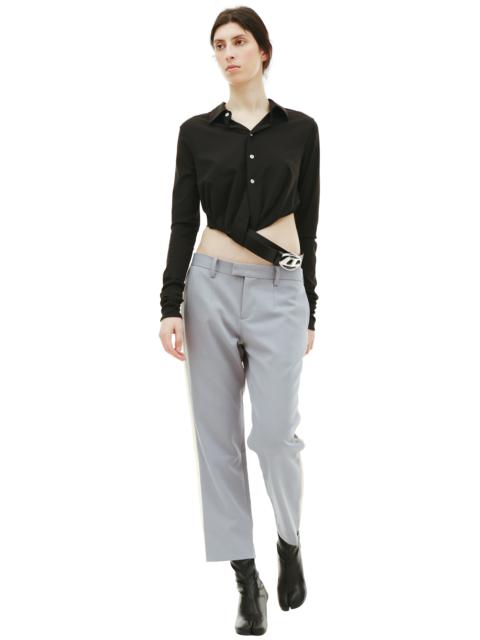 GREY POLYESTER TROUSERS