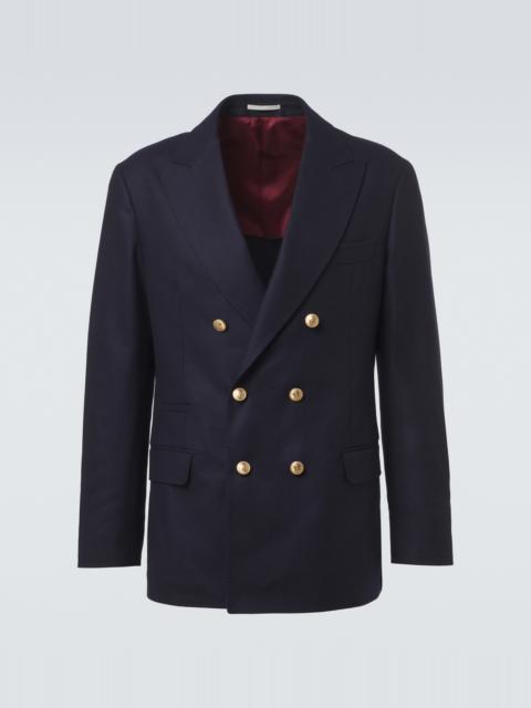 Brunello Cucinelli Double-breasted virgin wool blazer