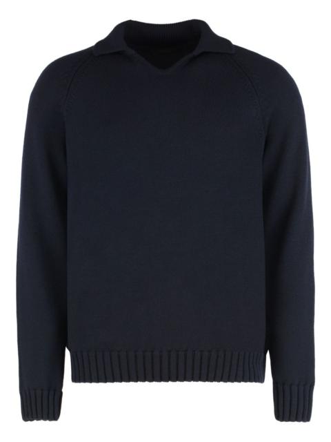 SLOWEAR polo-neck wool sweater