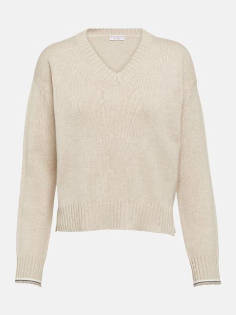 Wool, cashmere, and silk sweater