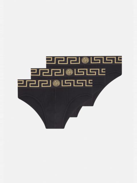 VERSACE Greca Border Briefs Tri-Pack