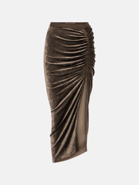 Rick Owens Lilies Lilies Svita ruched midi skirt