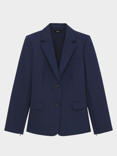 Theory Two-Button Zip-Sleeve Jacket