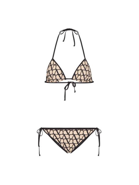 Valentino Toile Iconographe side-tie bikini set