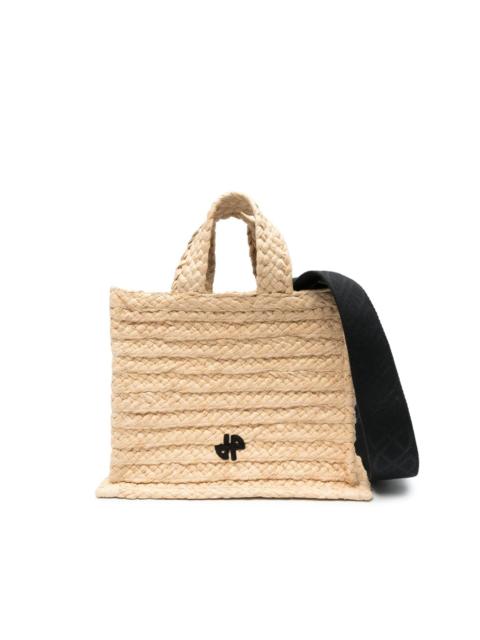 small JP raffia tote bag