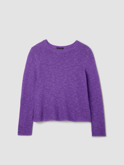 EILEEN FISHER Organic Linen Cotton Slub Crew Neck Top