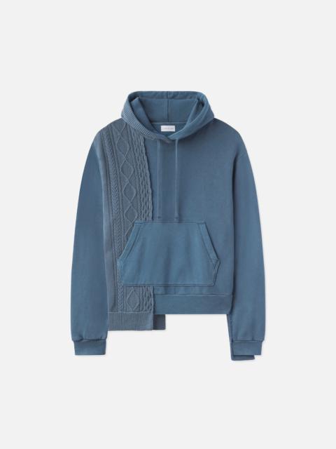 John Elliott RECONSTRUCTED CABLE KNIT HOODIE