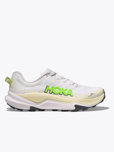 HOKA Women's Torrent 4 Shoes in White/Neon Lime