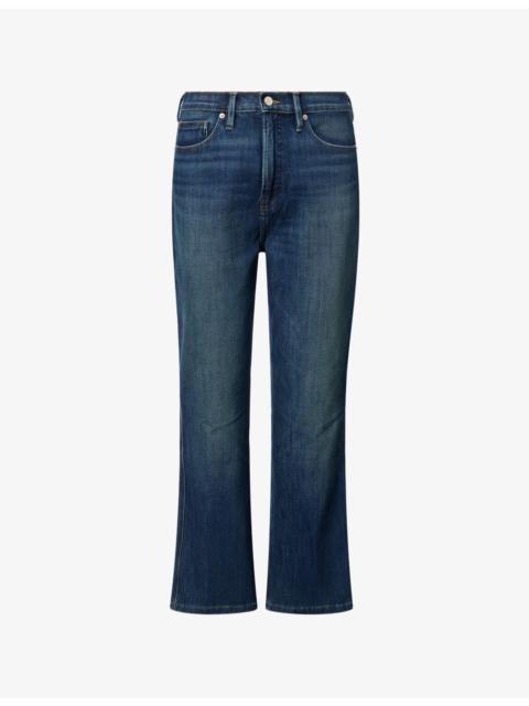 GOOD AMERICAN Good Standard Kick Flared Stretch-Denim Blend Jeans
