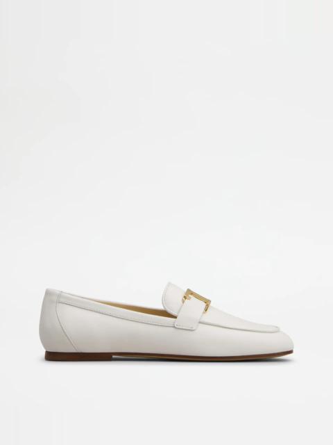 T TIMELESS LOAFERS IN LEATHER - WHITE