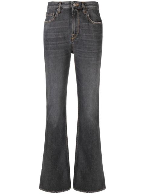 high-rise flared jeans