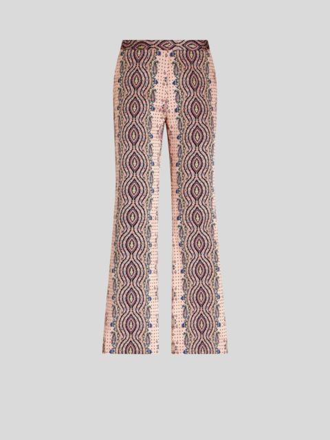 Etro FLARED JACQUARD TROUSERS