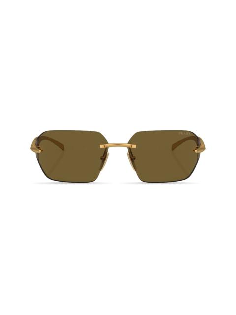 logo-engraved frameless sunglasses