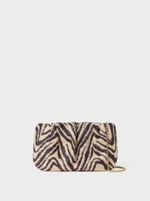 LOEFFLER RANDALL Serena Zebra Gathered Clutch
