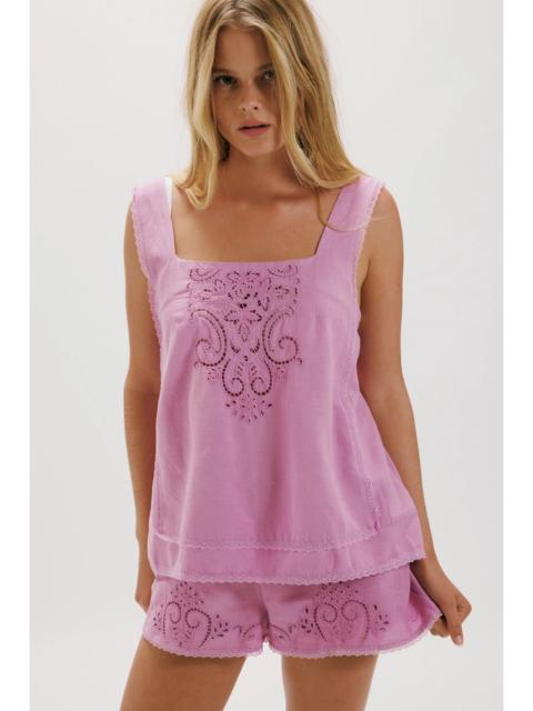 FREE PEOPLE True Charm Embroidered Short Set