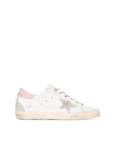 Superstar distressed lace-up sneakers