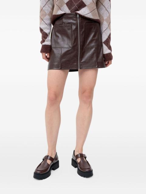 HUGO patch-pocket zip mini skirt