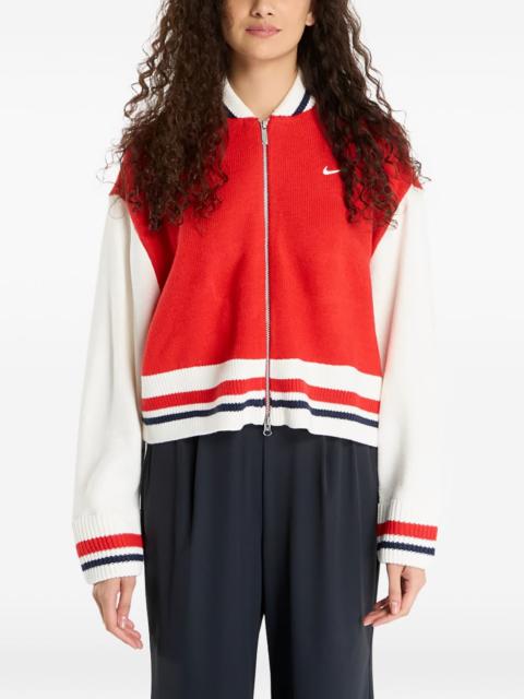 Nike number zip-up cardigan