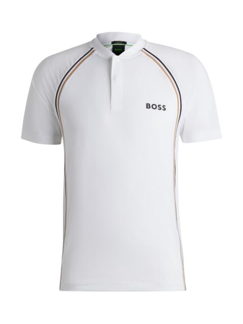 BOSS ACTIVE SLIM-FIT POLO SHIRT IN SUPER-STRETCH MESH