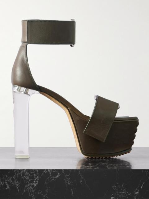 Rick Owens Leather Platform Sandals