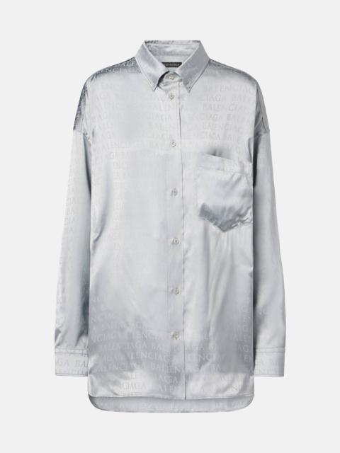BALENCIAGA Monogram jacquard satin shirt