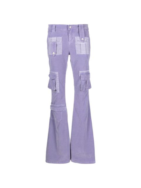 Blumarine low-waist bootcut cargo trousers