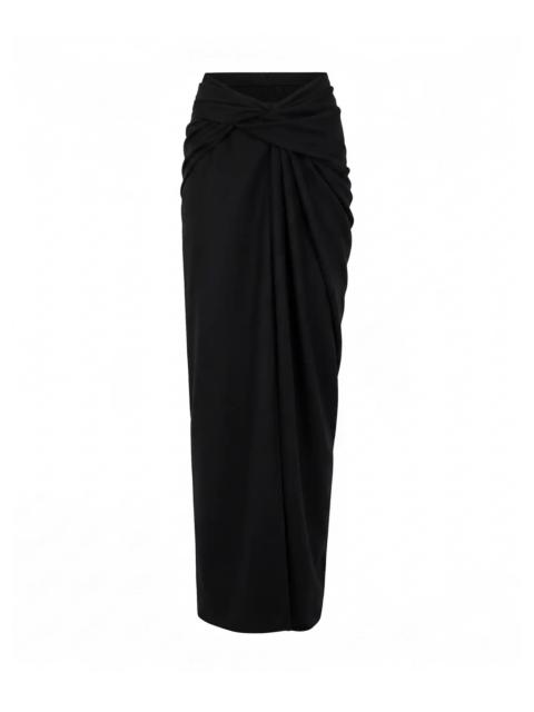 entire studios INTERLOCK SKIRT BLACK WOOL