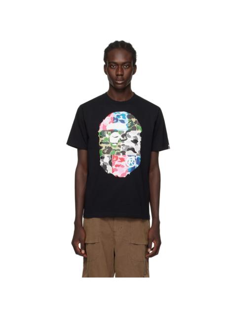 A BATHING APE® Black ABC Camo Crazy Big Ape Head T-Shirt