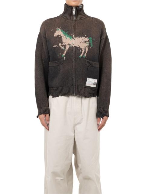 Maison MIHARAYASUHIRO Horse Jacquard Knit Cardigan