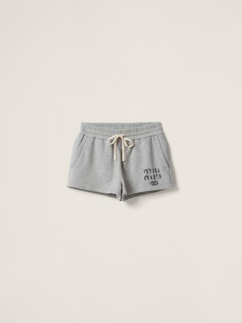 Cotton fleece shorts