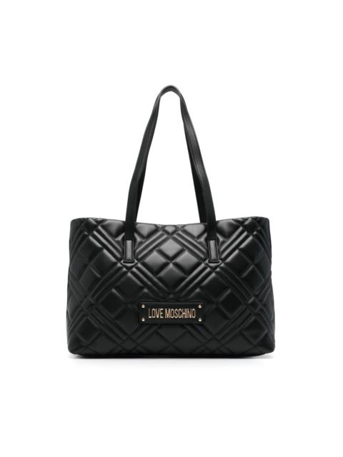 quilted tote bag