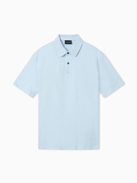 EMPORIO ARMANI LOOSE-FIT, LIGHTWEIGHT JERSEY POLO SHIRT