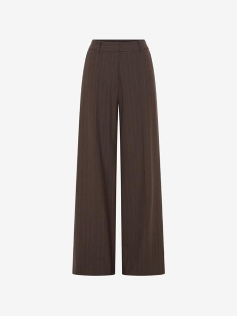 ANNA QUAN Adam chalk-stripe trousers