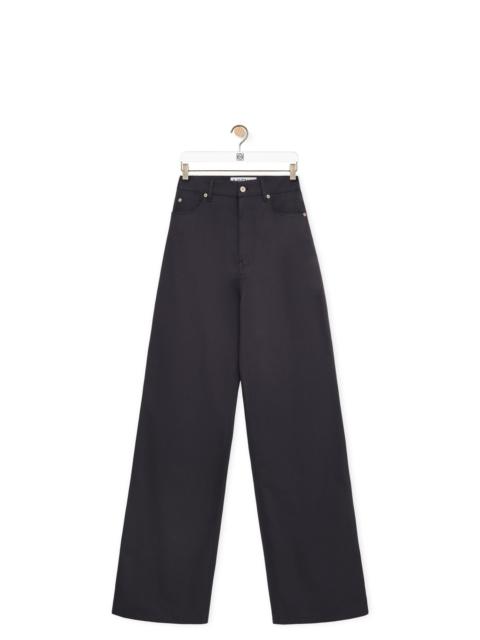 High waisted trousers in cotton