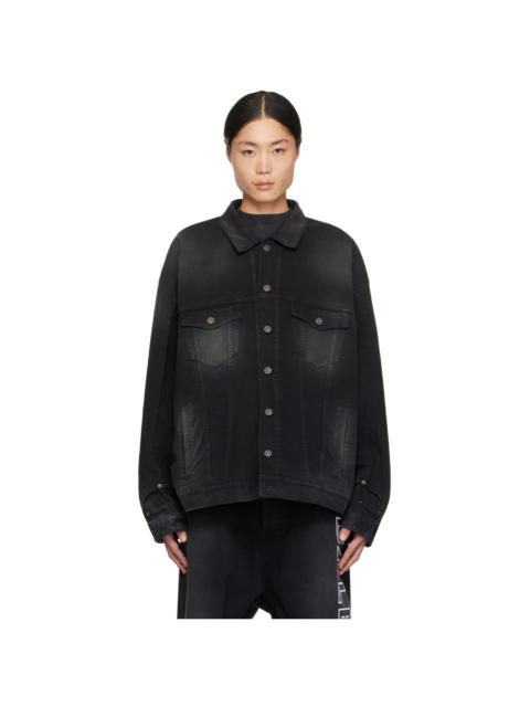 BALENCIAGA Black Deconstructed Denim Jacket