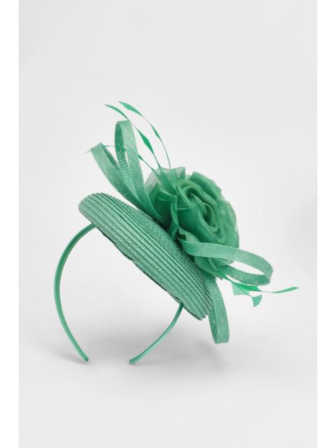 KAREN MILLEN Flower Trim Pillbox Fascinator