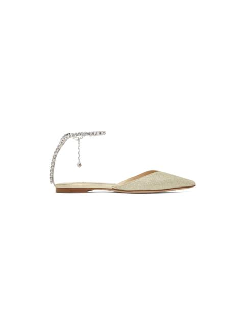 JIMMY CHOO Silver Saeda Mules