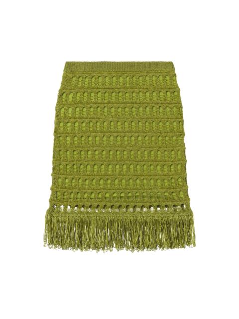 A.L.C. Tetá Crochet Fringe Mini Skirt