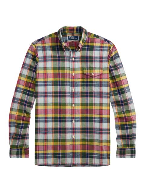 Polo Ralph Lauren Men's Classic Fit Madras Plaid Shirt - Navy Red Multi