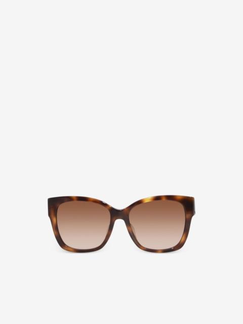 Burberry tortoiseshell-effect logo-plaque sunglasses