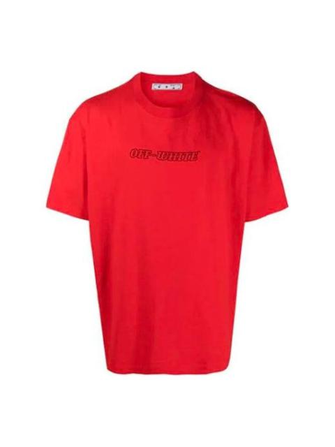 Off-White Off-White SS21 Printing Short Sleeve Red OMAA038R21JER0092531