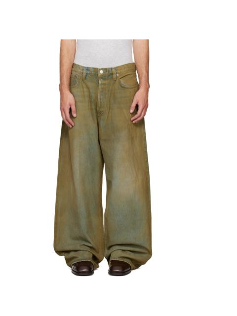 AGOLDE Green Bagley Rounded Baggy Jeans
