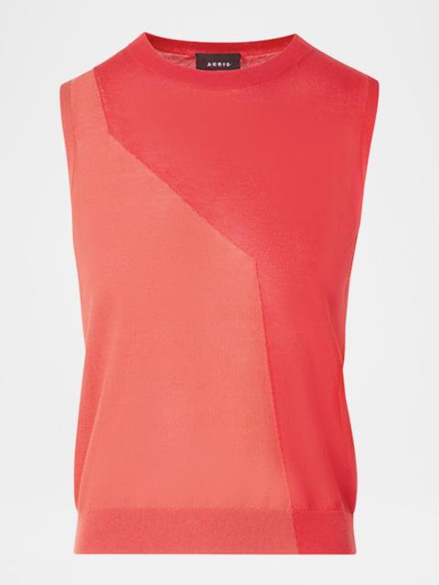 AKRIS High Plains Cotton-Silk Sleeveless Sweater
